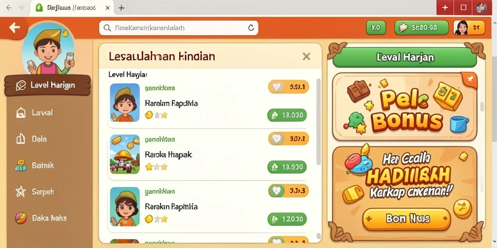Tampilan menu utama LANGIT99 yang menarik.